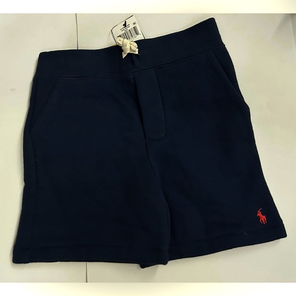 New Polo Ralph Lauren Boy Blue Shorts sz 5 Red Polo Pony made in Cambodia Summer